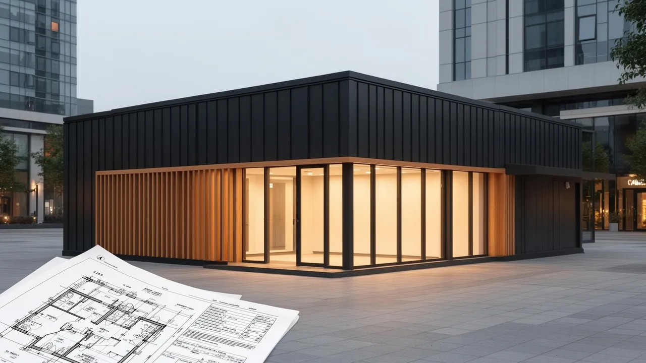 Escritório modular comercial Envok em área urbana regulamentada, pronto para operar com todos os alvarás